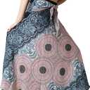 Long Skirts for Women Maxi Boho Skirt Floral Print, One Size
