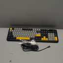 AULA F108 PRO - Wireless Mechanical Keyboard with Screen&Knob,Hot Swappable Gaming Keyboard with 8000mAh Battery,Pre-lubed Switches,RGB Backlit,PBT Keycaps Creamy Sounding Computer Keyboards,104 Keys (Gray&Yellow)