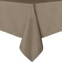 sancua Rectangle Tablecloth - 60 x 84 Inch - Stain and Wrinkle Resistant Washable Polyester Table Cloth, Decorative Fabric Table Cover for Dining Tables, Buffet Parties and Camping, Taupe