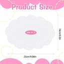 100 Pcs White Lace Paper Doilies, Disposable Round for Buffet Cake Fried Food Party Oval Paper Doilies Tableware Disposable Doilie Kitchen and Table Linens for Food,Cakes Desserts Crafts and Table