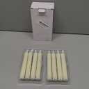 Battery Operated Flameless Taper Candles with Two Remote Timer, 6.4" LED 3D-Wick Window Candles, Flickering Long-Lasting Warm Light Electric Pack of 8 Flameless Candlesticks (0.78" Dia, Ivory)