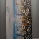 SERIMINO Coastal Landscape Wall Art Prints, Beach Daisy Large Canvas Prints, Wildflowers Paintings Modern Farmhouse Decor, Floral Pictures Wall Decor Living Room Dining Room Kitchen 20"X40"