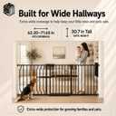 Extra Wide Baby Gate, Fits 62.2–71.6 in Openings, Sturdy & No Drill