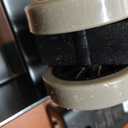 Vaunn Medical Electric Overbed Table Bedside Height Adjustable Table with Wheels (Electric-Powered, Hospital and Home Use) - Brown (Organic Modern)