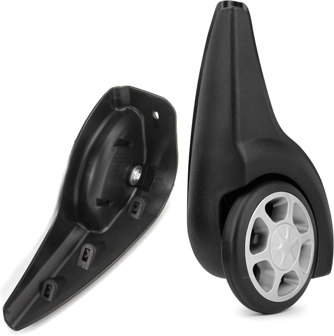 Zoofen Luggage Replacement Wheels 2 pcs Luggage Rear Wheels Suitcase Replacement Wheels Black(ZD-029)