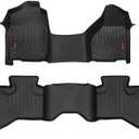 Rough Country All Weather Floor Mats Set for Dodge Ram 1500 Quad-Cab (2012-2018) - Custom Fit Rubber Floor Mats, Rubber Truck Mats, Durable, Waterproof Truck Floor Mats