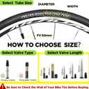 2 Pack 700x25C-32C FV42/AV48/FV60mm 700c Bike Tube, Butyl 700C Road Bike Tube with 2 Tire Levers, 700c Bicycle Inner Tube Compatible with 700 x 25C 700x26C 700x28C 700x32C Inner Tube