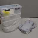 3 Pieces 3.5 Liter Clear Beverage Dispenser with Spigot, Plastic Drink Dispenser for Fridge with Handle Clean Brush, Iced Juice Lemonade Dispensers for Parties & Daily Use,12.2 x 5.5 x 6.9 Inch