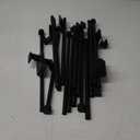 Curtain Rods No Drilling for Windows, 5/8 No Drill/Adhesive Holder Black Curtain Rod Brackets, Renter Friendly Adjustable Drapery Pole Easy Install, Black, 32-48