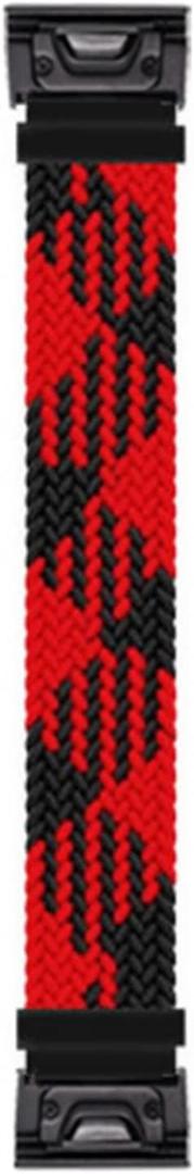 22 26mm Quickfit Watch Strap for Garmin Fenix 7 7X 6 6X Pro 5X 5 Plus 3HR 935 945 S60 MK1 Braided Solo Loop Nylon Watch Wrist Band (Color : 6, Size : Fenix 6 5-155mm)