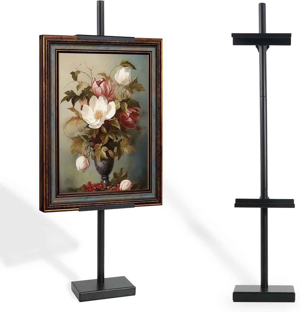 Tabletop Picture Easel Stand, Adjustable for Frames Up to 29" H, Metal Standing Easel Display for Pictures Artwork CanvasGallery Easel