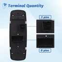 Driver Side Window Switch Power Control Button Compatible with 2010 2011 Chrysler Town & Country/Dodge Grand Caravan, Replacement OEM 04602535AI, Double Autos 3+0 Pins