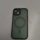 TOCOL Magnetic for iPhone 15 Case, Upgraded Full Camera Protection, Compatible with Magsafe, Drop Protection, Translucent Matte Back Bumper Phone Cover 6.1-Inch (Alpine Green)