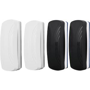 Ddaowanx Whiteboard Eraser, Magnetic Dry Erase Eraser, Glass Board Eraser,School and Office Supplies (4 Pack/2 Black+2 White)