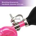 Coolrunner Bugle Horn, Retro Clown Horn, Kids Bike Horn, Classic Vintage Metal Twist Loudspeaker Siren Hooter Snail Air Horn for Vehicles Bicycles Golf Cart (Pink)