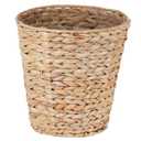 Boho Wicker Trash Can with Lid,Waterproof Bathroom Trash Can Hand Woven Wicker Waste Baskets for Kitchen Office Bedroom (3Gallons)