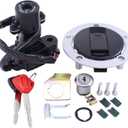 MOTOKU Ignition Switch Fuel Tank Gas Cap Seat Lock with 2 Keys for Suzuki GSXR 600 750 2008-2024, GSXR 1000 2005-2016