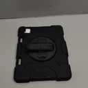 Case for iPad Pro 11 Inch (2022/2021/ 2020/2018): Silicone Cover for iPad 11 (4th/ 3rd/ 2nd/ 1st) Generation with Screen Protector- Stand- Handle- Shoulder Strap- Pencil Holder- Black