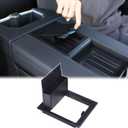 Aunginsy Armrest Hidden Storage Box Compatible with Toyota Tundra 2022-2025 Center Console Handrail Privacy Storage Box Organizer Tray Armrest Storage Box Container Insert Pallet Manager Accessories (Matte Black)
