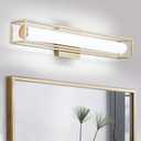 6000K Dimmable Bathroom Vanity Light, 26.2in Champagne Gold Bathroom Light Fixtures, 12W LED Lights Over Mirror, Acrylic Bar Vanity Lights (Champagne Gold)