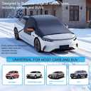 Magnetic Windshield Cover for Snow and Ice, Winter Frost Protector with Side Window & Mirror Covers,Universal Fit for Car, SUV, Truck, Van,Windproof Waterproof Frost Protection (Orange)