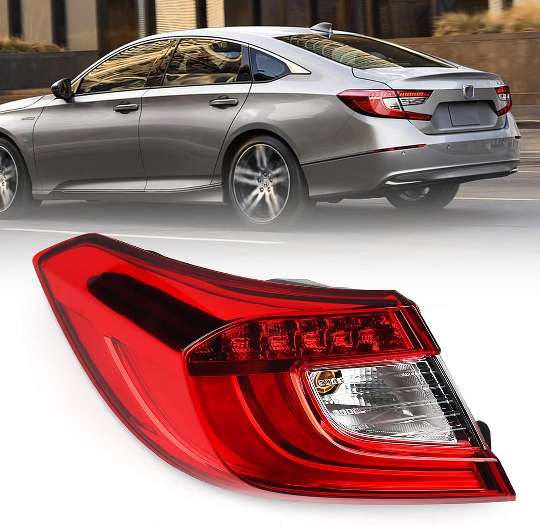Huray Tail Light for Honda Accord 2018-2021 Outer Taillight Assembly Brake Lamp Replacement Driver Side (Left)