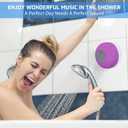 Bluetooth Shower Speaker Waterproof Portable Wireless Water-Resistant Speaker Suction Cup,Built-in Mic Speakerphone for iPhone Phone Tablet Bathroom Kitchen - Purple