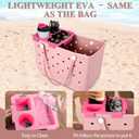 Half Topper Tray Accessories for Bogg Bag X-Large, Waterproof EVA Phone Holder & Top Cup Holder Fit for Stanley Cup 40oz - Organizer & Tray Topper for Bogg Bag (Pink)