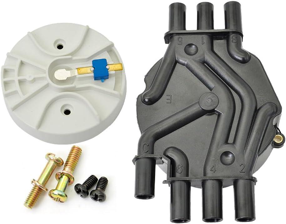CNPAPC 10452458 Distributor Cap And Rotor Kit Replacement Ignition Distributor Cap for Cadillac Escalade 1997-2007, for Chevrolet Astro/Avalanche, for GMC Yukon/Silverado with OE#D328a D465 10452457