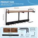 Broom Holder Wall Mount With Cleaning Supplies Organizer Shelf Broom And Mop Organizer Wall Hanging With Vacuum Holder Wall Mount, Wall Mounted Broom Hanger Utility Racks For Home Garage Laundry Room