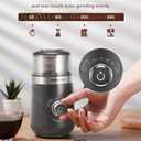 SHARDOR Electric Super Silent Blade Coffee Grinder, Timed Grind Control Rotary Knob, Adjustable Coarse to Fine for Coffee Beans, Spices & Herbs, with 1 Removable Stainless Steel Bowl,Light Gray