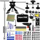Super PDR Car Dent Puller Auto Body Ding Repair Dent Removal Tools Paintless Dent Removal Kit with Bridge Puller Slide Hammer T-Bar for Car Dent Remover and Motorcycle Surface Repair