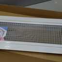 HVAC Premium 6" x 30" Cube Core Eggcrate Return Air Filter Grille for 1" Filter - Aluminum - White [Outer Dimensions: 8.5" x 32.5"]