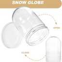 VOSAREA 10pcs Plastic Snow Globe DIY Clear Light Bulbs Snow Globes Water Globe Jar with Screw Off Cap Candy Cookies Jar for DIY Crafts Plant Flower Moss Landscape