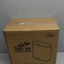 Sooyee 10 Liter Rectangular Plastic Trash Can Wastebasket with Press Type Lid,2.4 Gallon Garbage Container Bin for Bathroom,Powder Room,Bedroom,Kitchen,Craft Room,Office (Black)