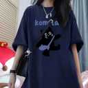 Women Vintage Oversized T-Shirt Y2K Cat Graphic Harajuku Tee Tops Summer Emo Grunge Streetwear Preppy Gothtic Clothes (XXXL)