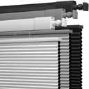 Boolegon No Drill No Tools Cellular Shades Top Down Bottom Up Honeycomb Blinds Blackout Cordless Window Blinds Easy to Install Cellular Shade for Windows,Blackout-White,45" X 64"