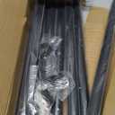 Black Curtain Rods for Windows 28 to 48, 1 inch Blackout Wrap Around, Adjustable Heavy Duty Curtain Rods for Bedroom, Kitchen and Outdoor Patio