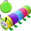 Kids Play Tunnel for Toddlers 1-3, 6 Foot Baby with 2 Mesh Sides Pop Up Crawling Toys 1 3 4 Year Old Girl Boy Birthday Gift, Indoor Outdoor Toddler Children or Dog