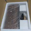 Bread Box for Kitchen Countertop Wooden Bread Storage Container Bin 2 Layer Corner Breadbox Large Capacity, Vintage Farmhouse Food Organizer Pantry Shelf with Window Brown Pine Wood