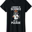 Moment of Science Men Women Kids Funny Science T-Shirt (L Women, Black)