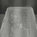 Stainless Steel Litter Box - XL Extra Large Cat Litter Box with Lid, Enclosed Metal Litter Pan with High Sided Enclosure & Scoop, Anti Leakage, Easy to Clean, Odor Control (White)