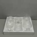 MyGift Glass Apothecary Jar Set with Clear Lid - Decorative Kitchen and Bath Storage Canisters, Wedding Centerpiece Jars, Candy Buffet with Lids