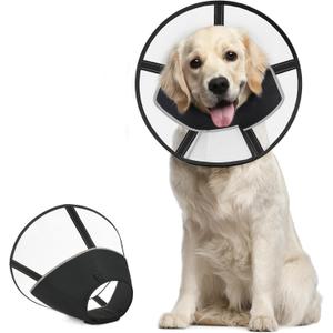 Supet Soft Dog Cone Collar for Small Dogs, E Collar for Dogs After Surgery to Stop Licking, Comfortable Elizabethan Collar, Cone of Shame Alternative, Adjustable Pet Recovery Collar (S)