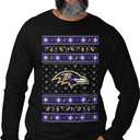 FOCO NFL Mens NFL Team Logo Holiday Lights Sweater Long Sleeve T-Shirt (3X-Large)