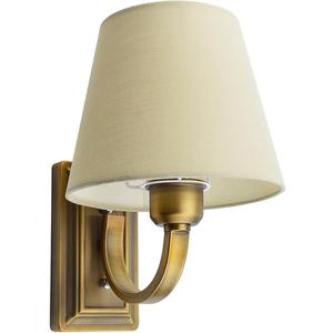 Wall Sconce Vintage Style Wall Light Fixture, Classic Wall Lamp for Indoor, Bedroom, Gold Iron Wall Lamp with Beige Fabric Shade