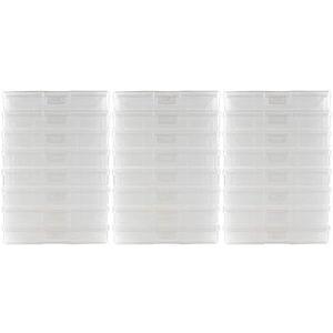 novelinks Photo Case 4" x 6" Photo Storage Boxes - Photo Organizer Cases Photo Keeper Picture Storage Containers Box for Photos - 24 PACK (Clear)