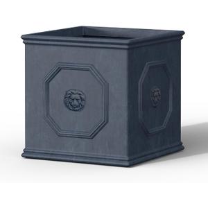 Kante Accent Square Dusty Blue Concrete Planter 12.6" W, Outdoor