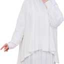 Prien Soft Prayer Dress For Women, Muslim Abaya Hijab Set, Long Turkish Cotton Praying Outfit, Islamic Clothes For Ramadan (White), One Size