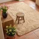 Mugorn 5x7 Rugs for Living Room, Large Fluffy Area Rugs for Bedroom, Soft Carpet Shag Kids Rug with 4 Non-Slip Rug Pads (Light Tan, 5ft x 7ft)